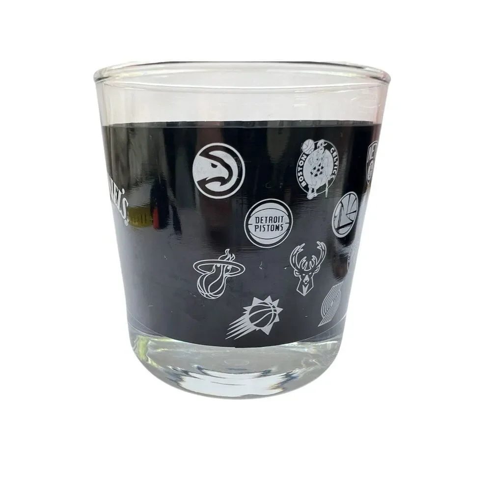 NBA Jack Daniels Whiskey Glasses Old No. 7 Set Of 2 - All NBA team Logos